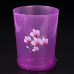 Горшок для орхидеи Декор 3,5л прозрачно-фиолетовый (уп.20) 7546