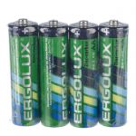 Батарейка Ergolux, солевая, R 6 SR4 (R6SR4 батарейка,1.5В) /60/960/