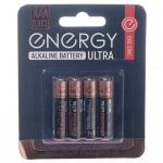 Батарейка алкалиновая Energy Ultra LR03/4B (AAA) (4шт на блистере)