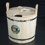 Запарник деревянный (Липа) 15 л с крышкой TM ”Бацькина баня”